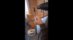 Процесс монтажа концевой муфты на греющий кабель