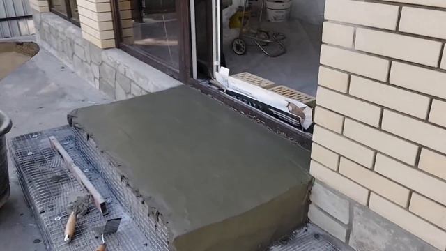 ОТДЕЛКА БЕТОННОГО КРЫЛЬЦА из цемента и песка ПОД МРАМОР своими руками.