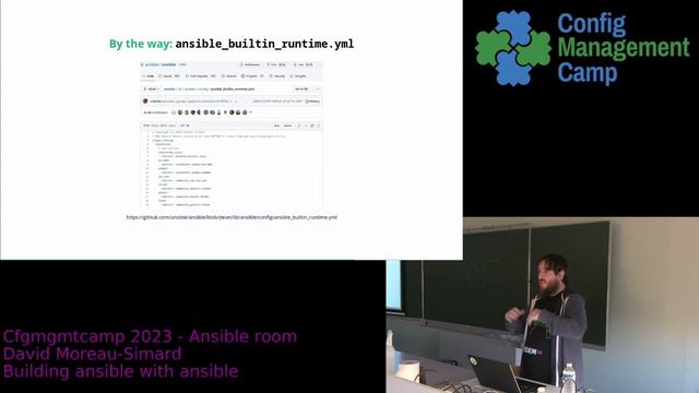 CfgMgmtCamp 2023 -- David Moreau-Simard - Recording Ansible building Ansible with Ansible... смотреть онлайн