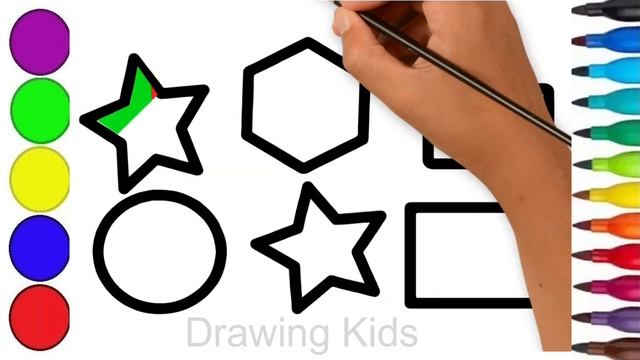 рисовать фигуры для детей | Draw a Shapes for Kids | Drawing Kids смотреть онлайн