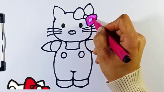 How to Draw a Kitty - Learn to Draw a Picture / Как Рисовать Китти