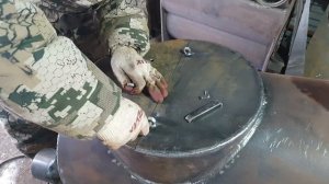 Довариваем печку в БАНЮ ТРУБА В ТРУБЕ