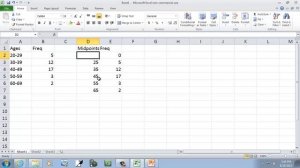 Excel 2010: Creating a Frequency Polygon