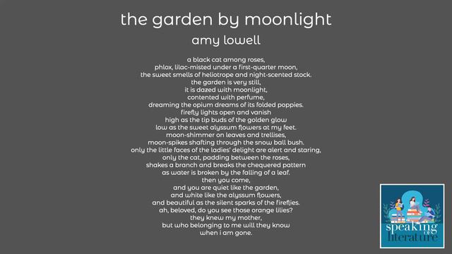 amy lowell - the garden by moonlight смотреть онлайн