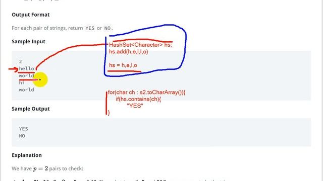 Two Strings Hackerrank Solution - java 8| Hackerrank Algorithm