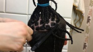 #9  Афрокосички. Как вплести канекалон. Начало плетения. Мужские афрокосички.