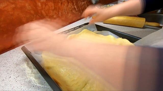 Пирог с бананом и малиной. Очень вкусный ягодный пирог. Открытый фруктовый пирог.