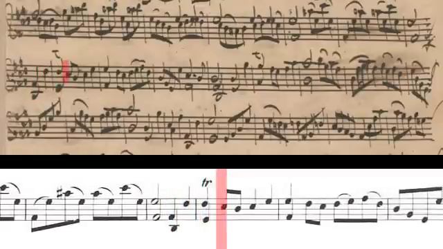 BWV 1006 - Partita No.3 for Solo Violin Scrolling