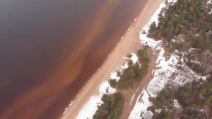 Места с высоты: Коккорево, пляж Ладожского озера, Всеволожский район, Ленинградская область l DJI