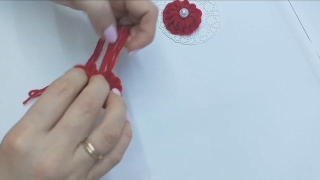 DIY ? Цветы из пряжи БЕЗ спиц и крючка #2 | Easy Woolen Flower ?