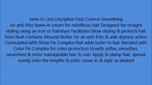 AlfaParf Semi Di Lino Discipline Frizz Control Smoothing Cream For Rebel Hair 150ml 5 07oz