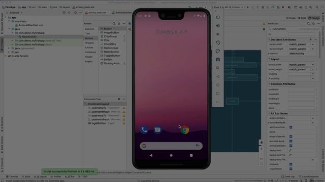 Android First App | Basic Login Screen with basic validation using Kotlin Constraintlayout Part one
