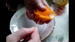 Розы из корки апельсина