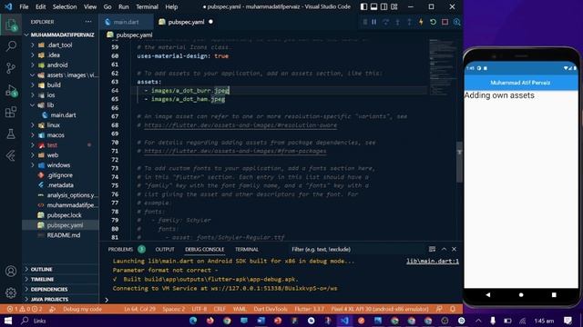 Flutter Course for Beginners: Adding Own Assets in Flutter App | Add Images in Flutter App #assets