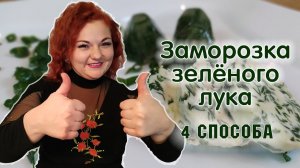 ЗАМОРОЗКА зеленого лука - 4 СПОСОБА / Как заморозить зелень на зиму и советы как ее использовать