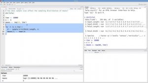 Simulation in R: sample size and sampling distributions