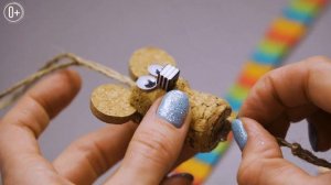 Новогодние поделки из пробок от шампанского своими руками  ?Игрушка на елку из пробки