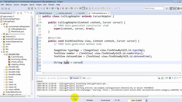 How To Create Call Log Adapter in Android Application смотреть онлайн
