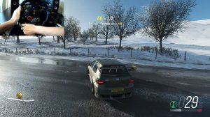 Volkswagen Golf R32 2003 года в Forza Horizon 4. Logitech g29. Зимние покатушки