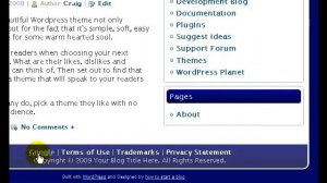 Wordpress-Edit Wordpress Footer