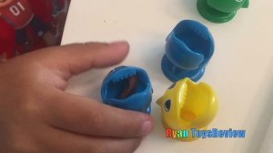 LET'S GO FISHING GAME with Surprise Eggs Opening and Learn Colors