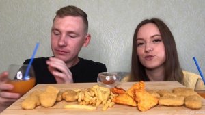 МУКБАНГ | ПИЦЦА НАГГЕТСЫ КАРТОШКА ФРИ MUKBANG / PIZZA NUGGETS FRIES