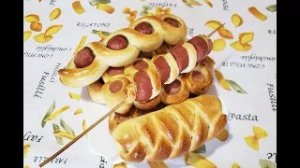 Вот такие сосиски в тесте я приготовила в духовке! Как приготовить сосиски в тесте_ рецепт!!!