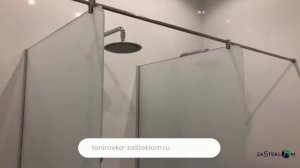 Оклейка пленкой white matt в душевой.