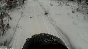 Мой первый толкач. Тропою лыжников. Двигатель 157QMJ  9,5 сил.