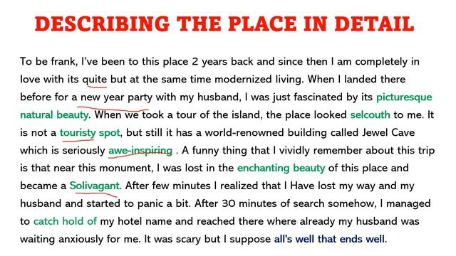 IELTS 2021 SPEAKING: 1 ANSWER FOR 7 CUE CARDS RELATED TO PLACES