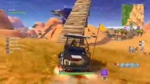 Playing with the new lightning cube in fortnite,with a golf cart...