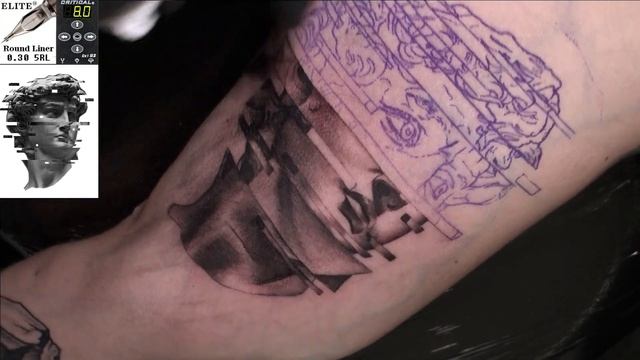 Glitch - Tattoo time lapse смотреть онлайн