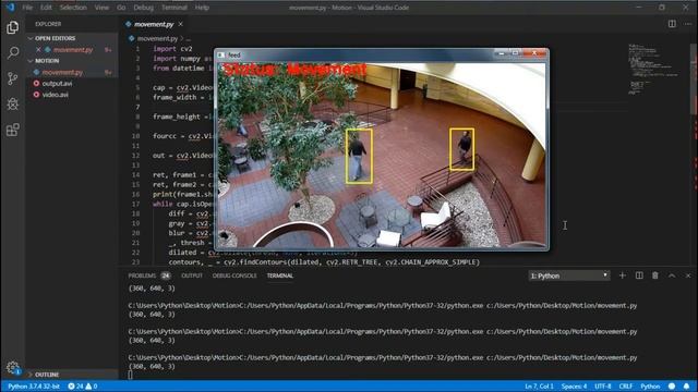 Motion Detection opencv and python