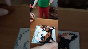 Мозаика из термопластика или термомозаика. Как сделать кошечку.  Часть 2.