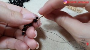 КОЛЬЕ ИЗ БУСИН И БИСЕРА/Колье своими руками/Бисероплетение/Мастер класс/Natali Amapola