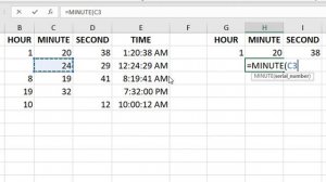 Time Functions in Excel Tutorial - TIME, HOUR, MINUTE, SECOND