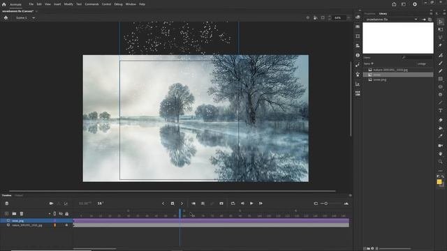How To Create Snow In Adobe Animate CC 2020 Tutorial. HTML5 Canvas.