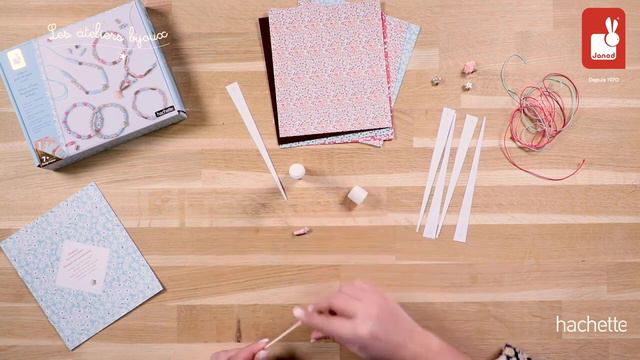 Set creativ, Janod, pentru creat bijuterii - 6 Bijoux Perles de papier à créer смотреть онлайн