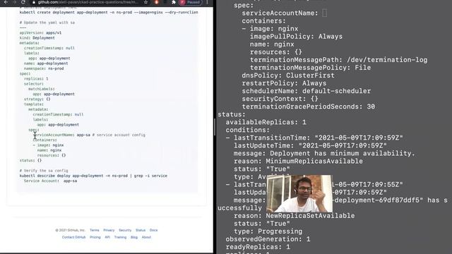 7. CKAD Practice Question-5 - serviceAccount and Deployment #ckad #serviceaccount #deployment смотреть онлайн