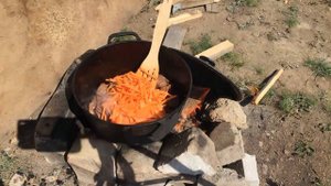 Как приготовить узбекский плов на костре. Рецепт плова от Ивана!