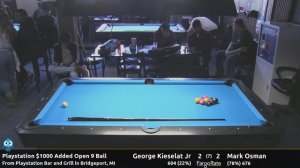 George Kieselat Jr vs Mark Osman - Play Station $1000 Added Open 9 Ball