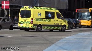 Fire engines, police cars and ambulances responding - Northern Europe