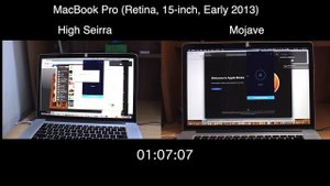 Mojave vs High Sierra on Macbook Pro 15 inch | speed test | Boot time