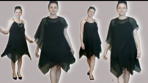 Маленькое чёрное платье. Как сшить трёхслойное платье из шифона?