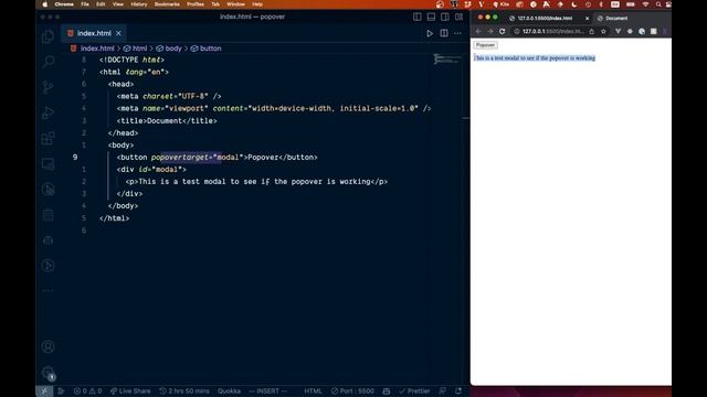 HTML Modals with no JavaScript (New Popover API) смотреть онлайн
