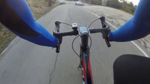 Спуск с горы Ахун на шоссейном велосипеде