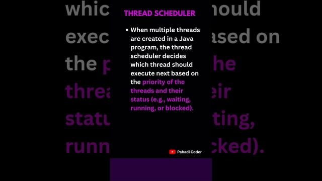 What is a Thread scheduler? | Java interview question 43 | Pahadi Coder смотреть онлайн