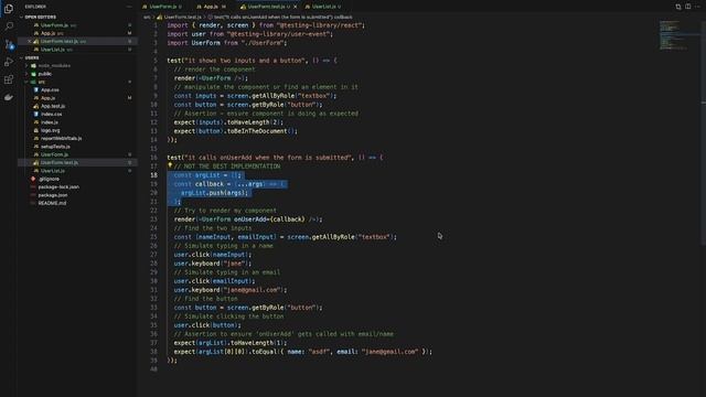 Introducing Mock Functions in React (015) смотреть онлайн