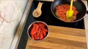 Вок с креветками и овощами + соус терияки