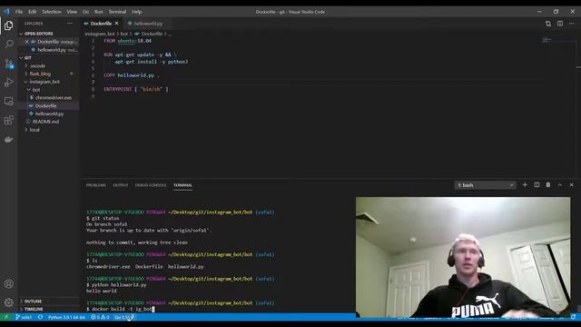 Software Of America: Docker Container with Python Script